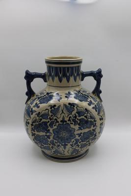 Antique Large Chinese Hand Painted Moon Flask