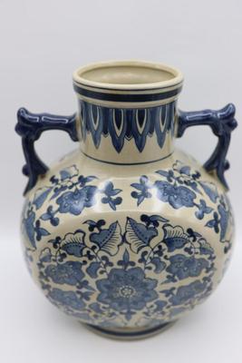 Antique Large Chinese Hand Painted Moon Flask