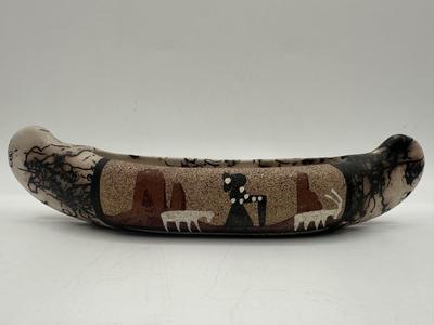 Signed, Navajo Pottery Canoe