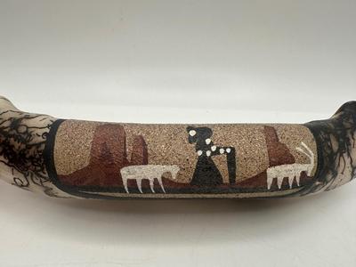 Signed, Navajo Pottery Canoe