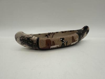 Signed, Navajo Pottery Canoe
