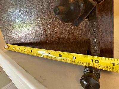 Mirrored Reticulated Walnut Wooden Hanging Corner Shelf