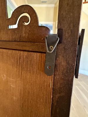 Mirrored Reticulated Walnut Wooden Hanging Corner Shelf