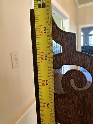Mirrored Reticulated Walnut Wooden Hanging Corner Shelf