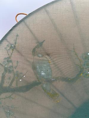 Large Hand Painted Decorative Fan