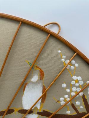 Large Hand Painted Decorative Fan