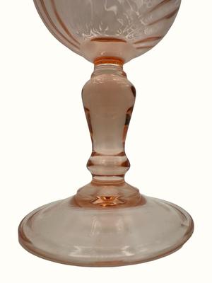 Vintage 5 3/4” tall Black France Rosaline Pink Wine Glasses (15)