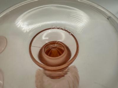 Vintage 5 3/4” tall Black France Rosaline Pink Wine Glasses (15)