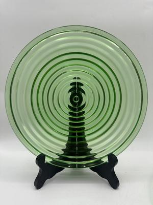 Set of (4) Vintage Anchor Hocking Green Plates