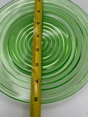 Set of (4) Vintage Anchor Hocking Green Plates