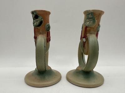 Roseville Pottery Candle Holders