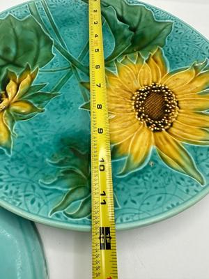 MAJOLICA Stamped Three Plates