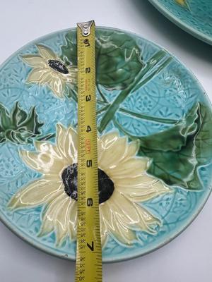 MAJOLICA Stamped Three Plates