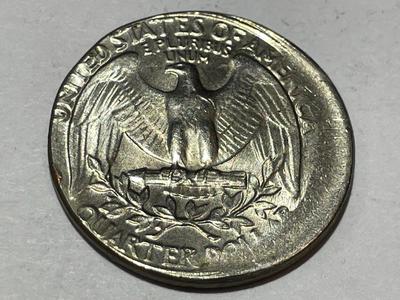 1983 Uncirculated Condition Off-Center Mint Error Washington Quarter as Pictured.