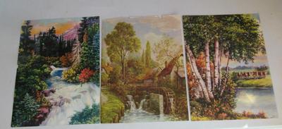 Antique Smaller Colorful Scenic Prints