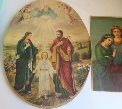 Two Antique Religious Theme Prints