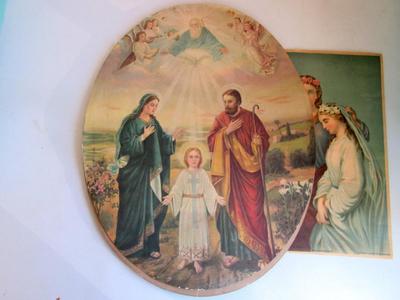 Two Antique Religious Theme Prints