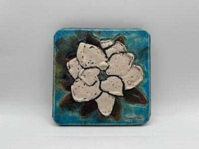 Signed Magnolia Painted Pottery
