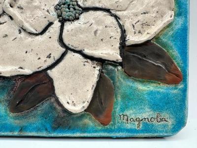 Signed Magnolia Painted Pottery