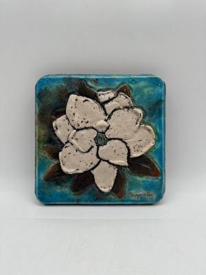 Signed Magnolia Painted Pottery