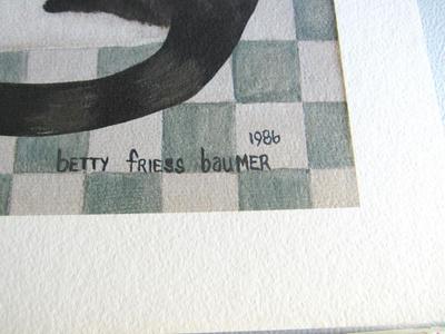 Cat Print, Betty Friess Baumer, 1986
