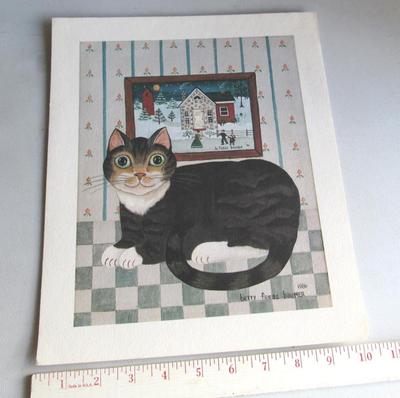 Cat Print, Betty Friess Baumer, 1986