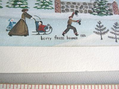 Winter Theme Print, Betty Friess Baumer, 1986