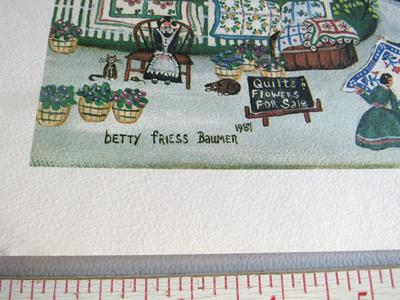 Quilts Theme Print, Betty Friess Baumer, 1987