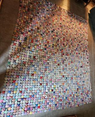 Beautiful YoYo Quilt Top - King Size