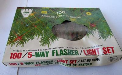 Older Flashing Christmas Tree Light Set #1