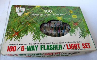 Older Flashing Christmas Tree Light Set #3