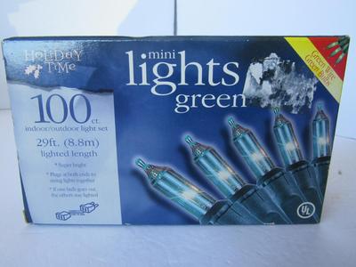 Unused Box of Mini Tree Lights, Green