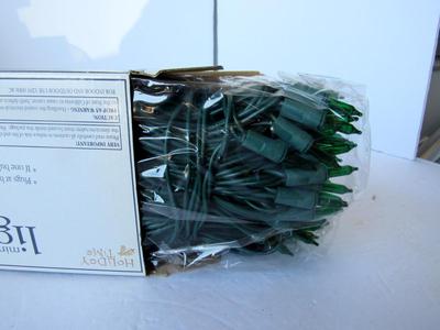 Unused Box of Mini Tree Lights, Green