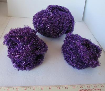 Older Wired Christmas Tree Garland, Shimmery Purple