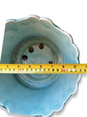 VIintage 8" MAJOLICA Stamped WESSEL BUNN Plant Pot