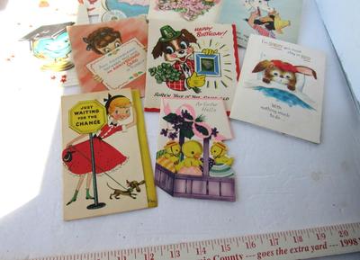 Retro Used Greeting Card Lot