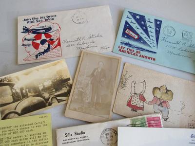 Interesting Paper Ephemra Lot, Antique photos, Photography Studio Letter/Photos