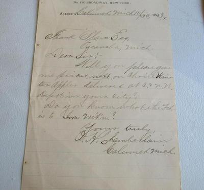 Vintage Paper Ephemra Lot, Letter Dated 1893, Milwaukee Good Luck Souvenir, More