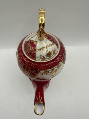 Hand-Painted Japan Teapot, Cups and Saucers