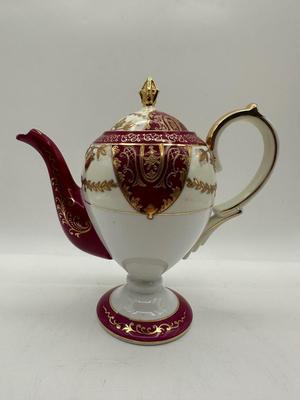 Hand-Painted Japan Teapot, Cups and Saucers
