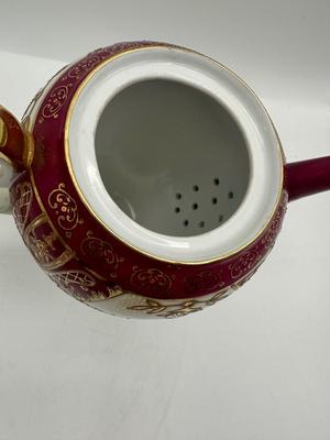 Hand-Painted Japan Teapot, Cups and Saucers