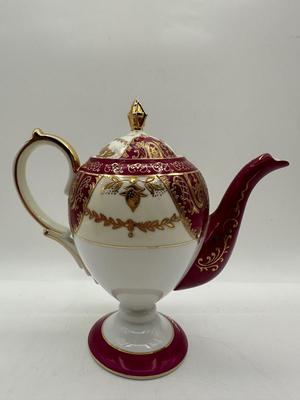 Hand-Painted Japan Teapot, Cups and Saucers