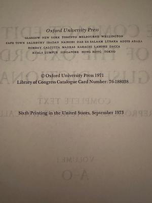 The Compact Edition of the Oxford English Dictionary - 2 Volume Set