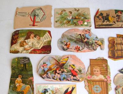 Large Lot of Scrapbook Advertising Cards