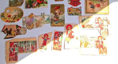 Large Lot of Scrapbook Advertising Cards