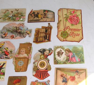 Large Lot of Scrapbook Advertising Cards