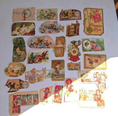 Large Lot of Scrapbook Advertising Cards