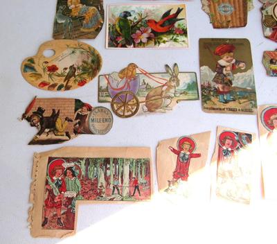 Large Lot of Scrapbook Advertising Cards