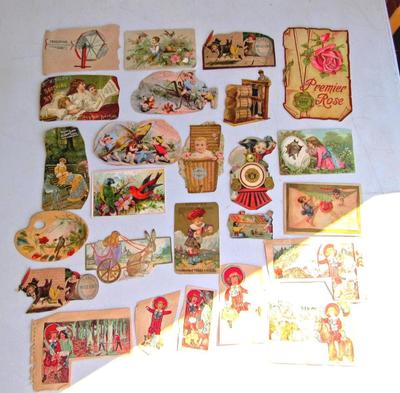 Large Lot of Scrapbook Advertising Cards