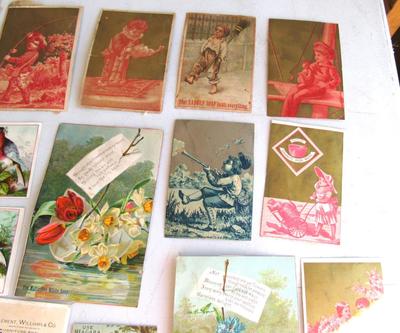 Lot of Antique Scrapbook Advertising Cards